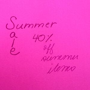 Pink Summer Sale Sign